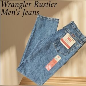 Wrangler Rustler Men's Classic Blue Medium Wash Straight Leg Jeans